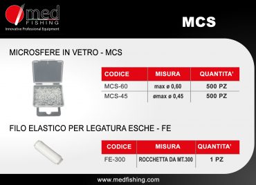 MCS -FE - MICROSFERE IN VETRO - FILO ELASTICO