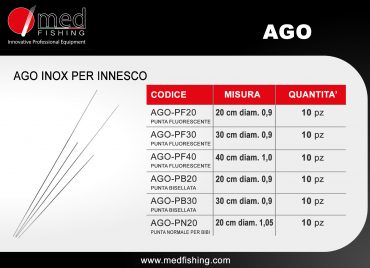 ago inox per innesco medfishing NEW